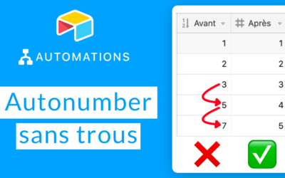 Autonumber sans trous dans Airtable